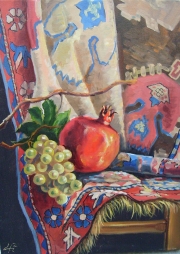 Pomegranate & grapes